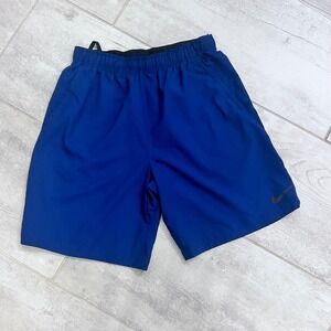 Nike Dri-FIT Mens Athletic Shorts Blue Running Training Gym Workout Large